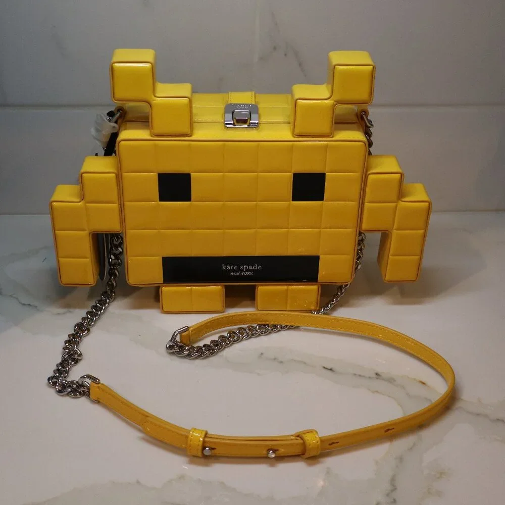 NWT Space Invaders 👾 Kate Spade New York Patent 3d Alien Crossbody NWT👾👾👾👾